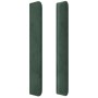 Cabecero con orejas de terciopelo verde oscuro 93x16x118/128 cm de , Cabeceros y pies de cama - Ref: Foro24-3120053, Precio: ...