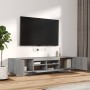 Set muebles TV con LEDs 2 pzas madera contrachapada gris Sonoma de , Muebles TV - Ref: Foro24-3120168, Precio: 111,47 €, Desc...