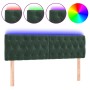 Cabecero con LED de terciopelo verde oscuro 144x7x78/88 cm de , Cabeceros y pies de cama - Ref: Foro24-3121999, Precio: 77,74...