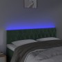 Cabecero con LED de terciopelo verde oscuro 144x7x78/88 cm de , Cabeceros y pies de cama - Ref: Foro24-3121999, Precio: 77,74...