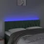 Cabecero con LED de terciopelo verde oscuro 144x7x78/88 cm de , Cabeceros y pies de cama - Ref: Foro24-3121999, Precio: 76,94...