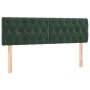 Cabecero con LED de terciopelo verde oscuro 144x7x78/88 cm de , Cabeceros y pies de cama - Ref: Foro24-3121999, Precio: 77,74...