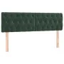 Cabecero con LED de terciopelo verde oscuro 144x7x78/88 cm de , Cabeceros y pies de cama - Ref: Foro24-3121999, Precio: 76,94...