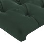 Cabecero con LED de terciopelo verde oscuro 144x7x78/88 cm de , Cabeceros y pies de cama - Ref: Foro24-3121999, Precio: 77,74...