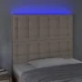 Kopfteil mit LED-Beleuchtung, Cappuccino-Kunstleder, 90 x 5 x 118/128 cm von , Kopf- und Fußteile - Ref: Foro24-3122507, Prei...