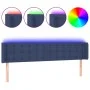 Blue fabric headboard with LED 203x16x78/88 cm by , Headboards and footboards - Ref: Foro24-3123698, Price: 77,13 €, Discount: %