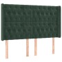 Cabecero con LED de terciopelo verde oscuro 147x16x118/128 cm de , Cabeceros y pies de cama - Ref: Foro24-3124435, Precio: 16...