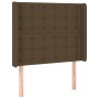 Cabecero con LED de tela marrón oscuro 103x16x118/128 cm de , Cabeceros y pies de cama - Ref: Foro24-3124475, Precio: 92,98 €...
