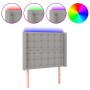 Cabecero con LED de tela gris claro 83x16x118/128 cm de , Cabeceros y pies de cama - Ref: Foro24-3124456, Precio: 82,29 €, De...