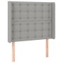 Cabecero con LED de tela gris claro 83x16x118/128 cm de , Cabeceros y pies de cama - Ref: Foro24-3124456, Precio: 82,29 €, De...