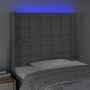 Cabecero con LED de tela gris claro 83x16x118/128 cm de , Cabeceros y pies de cama - Ref: Foro24-3124456, Precio: 82,29 €, De...