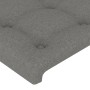 Cabecero con LED de tela gris oscuro 203x16x118/128 cm de , Cabeceros y pies de cama - Ref: Foro24-3124505, Precio: 138,87 €,...