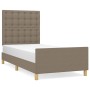 Estructura de cama con cabecero de tela gris taupe 100x200 cm de , Camas y somieres - Ref: Foro24-3125361, Precio: 140,21 €, ...