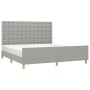 Estructura de cama con cabecero tela gris claro 160x200 cm de , Camas y somieres - Ref: Foro24-3125389, Precio: 230,46 €, Des...