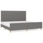 Estructura de cama con cabecero tela gris oscuro 200x200 cm de , Camas y somieres - Ref: Foro24-3125406, Precio: 251,83 €, De...