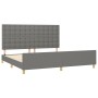 Estructura de cama con cabecero tela gris oscuro 200x200 cm de , Camas y somieres - Ref: Foro24-3125406, Precio: 251,83 €, De...