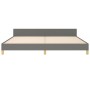 Estructura de cama con cabecero tela gris oscuro 200x200 cm de , Camas y somieres - Ref: Foro24-3125406, Precio: 251,83 €, De...