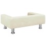 Cama para perros de terciopelo crema 70x45x26,5 cm en Camas para perros | Comprar online en Foru.es