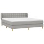 Cama box spring con colchón tela gris claro 160x200 cm de , Camas y somieres - Ref: Foro24-3127133, Precio: 515,06 €, Descuen...