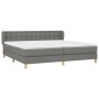 Cama box spring con colchón tela gris oscuro 200x200 cm de , Camas y somieres - Ref: Foro24-3127150, Precio: 583,83 €, Descue...