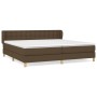 Cama box spring con colchón tela marrón oscuro 200x200 cm de , Camas y somieres - Ref: Foro24-3127152, Precio: 626,79 €, Desc...