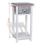 Mesita de noche con 1 cajón gris y blanca de vidaXL, Mesitas de noche - Ref: Foro24-242038, Precio: 49,08 €, Descuento: %