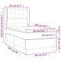 Cama box spring con colchón tela azul 80x200 cm de , Camas y somieres - Ref: Foro24-3128243, Precio: 370,73 €, Descuento: %