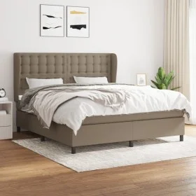 Boxspringbett mit taupegrauer Stoffmatratze 160x200 cm von , Betten und Lattenroste - Ref: Foro24-3128297, Preis: 598,45 €, R...