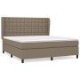 Cama box spring con colchón tela gris taupe 160x200 cm de , Camas y somieres - Ref: Foro24-3128297, Precio: 618,52 €, Descuen...
