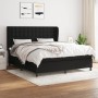 Cama box spring con colchón tela negro 160x200 cm de , Camas y somieres - Ref: Foro24-3128295, Precio: 608,23 €, Descuento: %