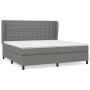 Cama box spring con colchón tela gris oscuro 200x200 cm de , Camas y somieres - Ref: Foro24-3128310, Precio: 678,50 €, Descue...