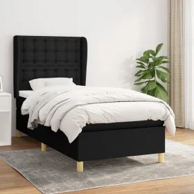 Box spring bed with black fabric mattress 80x200 cm by , Beds and slatted bases - Ref: Foro24-3128799, Price: 315,23 €, Disco...