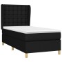 Cama box spring con colchón tela negro 80x200 cm de , Camas y somieres - Ref: Foro24-3128799, Precio: 321,09 €, Descuento: %