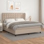 Cama box spring con colchón cuero sintético capuchino 180x200cm de , Camas y somieres - Ref: Foro24-3129050, Precio: 668,53 €...