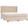 Cama box spring con colchón cuero sintético capuchino 180x200cm de , Camas y somieres - Ref: Foro24-3129050, Precio: 668,53 €...