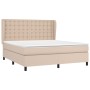 Cama box spring con colchón cuero sintético capuchino 180x200cm de , Camas y somieres - Ref: Foro24-3129050, Precio: 668,53 €...