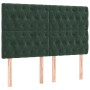Cama box spring con colchón terciopelo verde oscuro 140x200 cm de , Camas y somieres - Ref: Foro24-3129396, Precio: 570,81 €,...