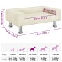 Cama para perros de terciopelo crema 70x45x26,5 cm en Camas para perros | Comprar online en Foru.es