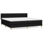 Cama box spring con colchón tela negro 200x200 cm de , Camas y somieres - Ref: Foro24-3130619, Precio: 604,01 €, Descuento: %