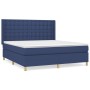 Cama box spring con colchón tela azul 160x200 cm de , Camas y somieres - Ref: Foro24-3132327, Precio: 578,61 €, Descuento: %
