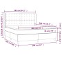Cama box spring con colchón tela azul 160x200 cm de , Camas y somieres - Ref: Foro24-3132327, Precio: 578,61 €, Descuento: %