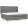Cama box spring con colchón tela gris oscuro 200x200 cm de , Camas y somieres - Ref: Foro24-3132338, Precio: 652,66 €, Descue...