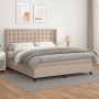 Cama box spring con colchón cuero sintético capuchino 180x200cm de , Camas y somieres - Ref: Foro24-3132518, Precio: 675,12 €...