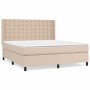 Cama box spring con colchón cuero sintético capuchino 180x200cm de , Camas y somieres - Ref: Foro24-3132518, Precio: 675,12 €...