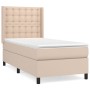 Cama box spring con colchón cuero sintético capuchino 90x200 cm de , Camas y somieres - Ref: Foro24-3132482, Precio: 356,64 €...