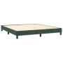 Cama box spring colchón y LED terciopelo verde oscuro 180x200cm de , Camas y somieres - Ref: Foro24-3134660, Precio: 546,98 €...