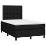 Cama box spring con colchón LED tela negro 120x200 cm de , Camas y somieres - Ref: Foro24-3135183, Precio: 459,56 €, Descuent...
