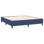Cama box spring colchón y luces LED tela azul 160x200 cm de , Camas y somieres - Ref: Foro24-3135211, Precio: 560,15 €, Descu...