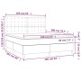 Cama box spring colchón y luces LED tela azul 160x200 cm de , Camas y somieres - Ref: Foro24-3135211, Precio: 560,15 €, Descu...