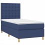 Cama box spring colchón y luces LED tela azul 90x190 cm de , Camas y somieres - Ref: Foro24-3135723, Precio: 328,53 €, Descue...